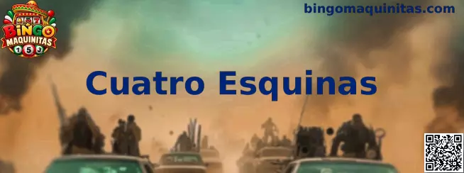 Representación de la combinación Cuatro Esquinas en un cartón virtual de Bingo Maquinitas