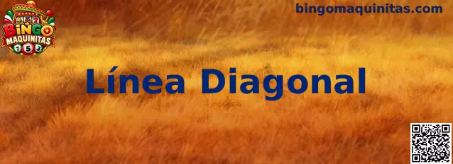 Ejemplo visual de una Línea Diagonal en un cartón cuadrado de bingo