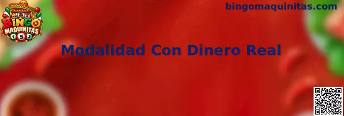 Ilustración de una interfaz de bingo en modalidad con dinero real